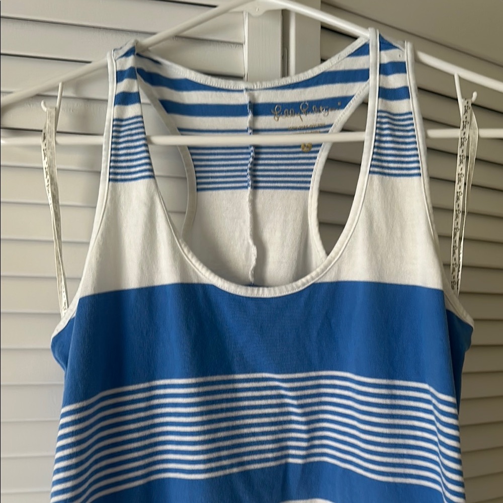 Lilly Pulitzer Blue and White Striped Dress S